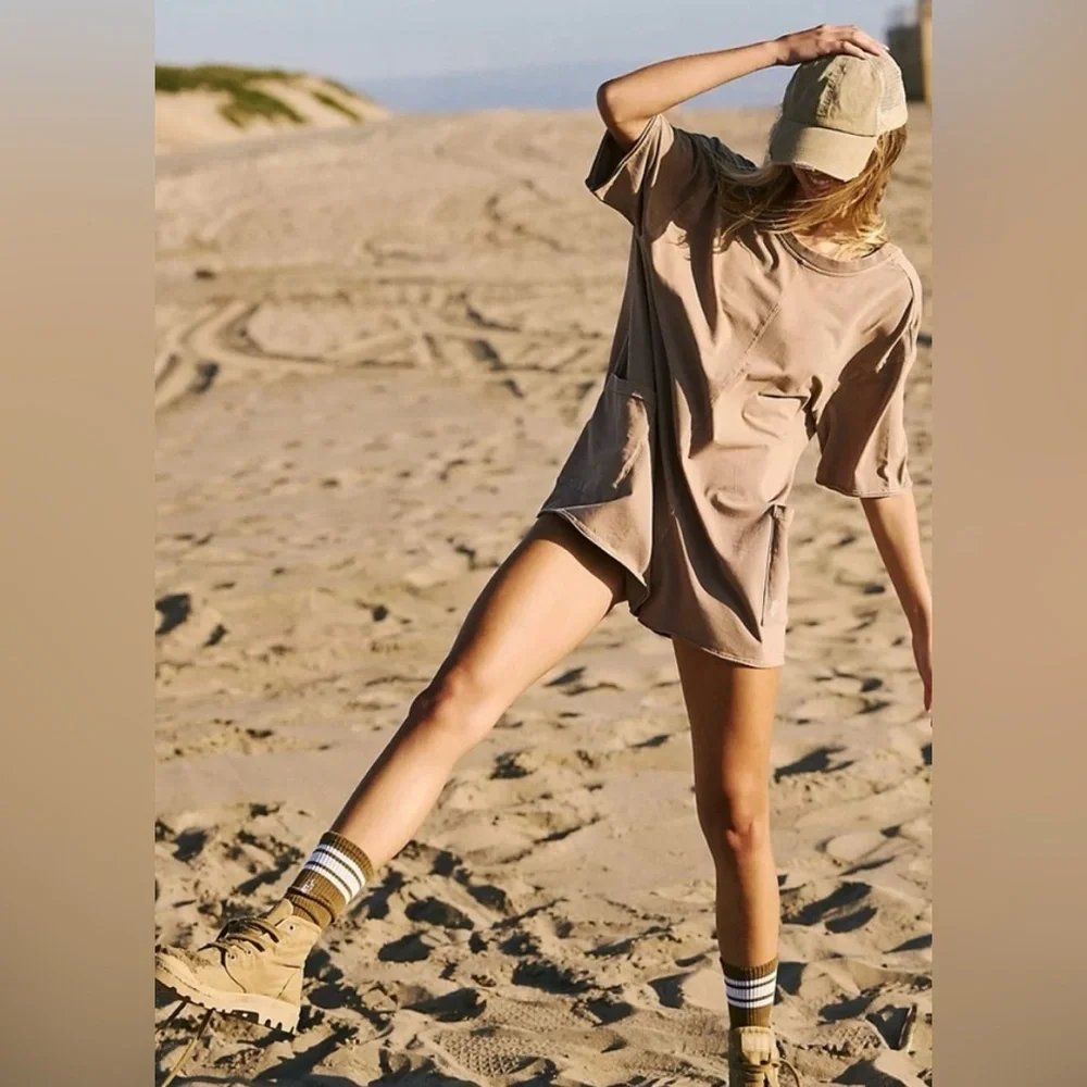 NWT Free People Hot Shot Tee Romper - Picture 2 of 15
